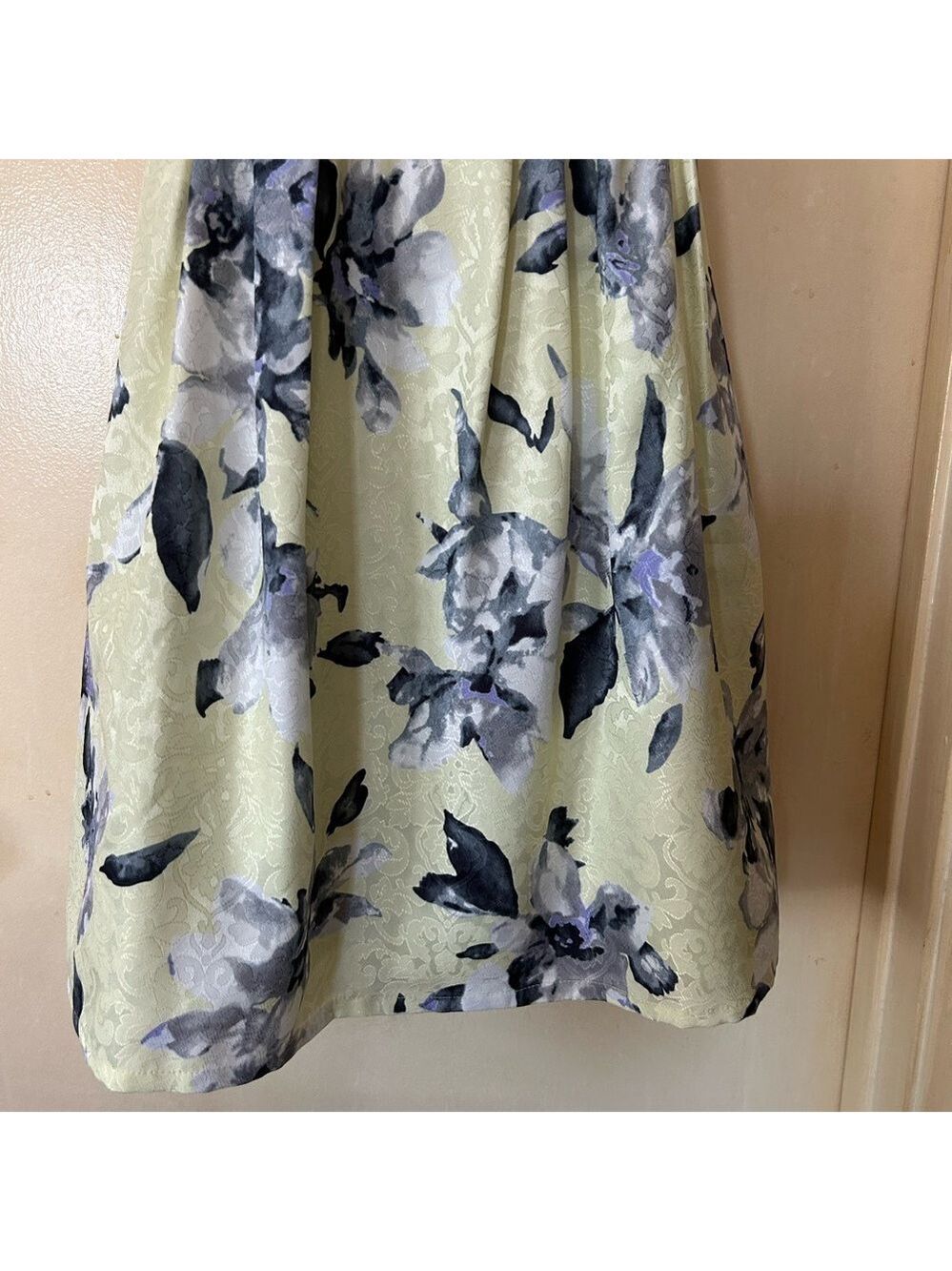 iena Retro Floral Mini Dress in Light Yellow and Gray size M - Picture 4 of 11